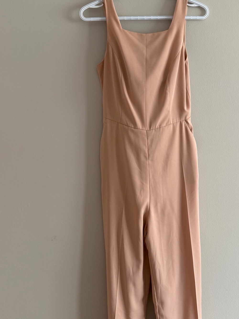Dynamite Sleeveless Square-Neck Jumpsuit in Peach